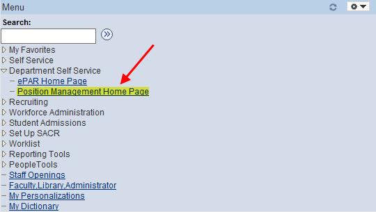 Access the Funding Form in PeopleSoft HR Log in to PeopleSoft HR (LOUIE) using your user ID and password Select Department Self Service