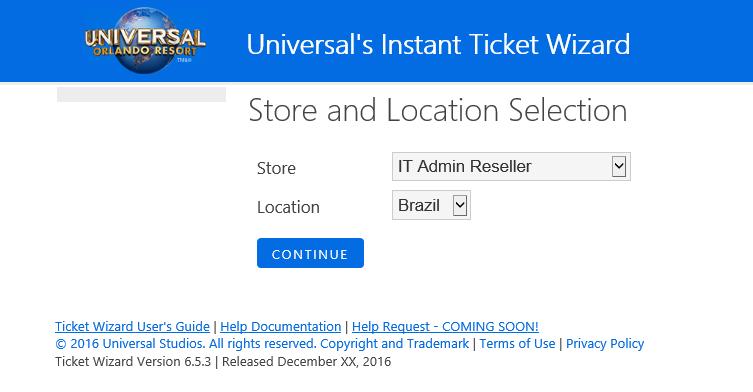 How to purchase tickets Procedure 4. After you login to the Ticket Wizard the next step is to select the appropriate store and location. 5.