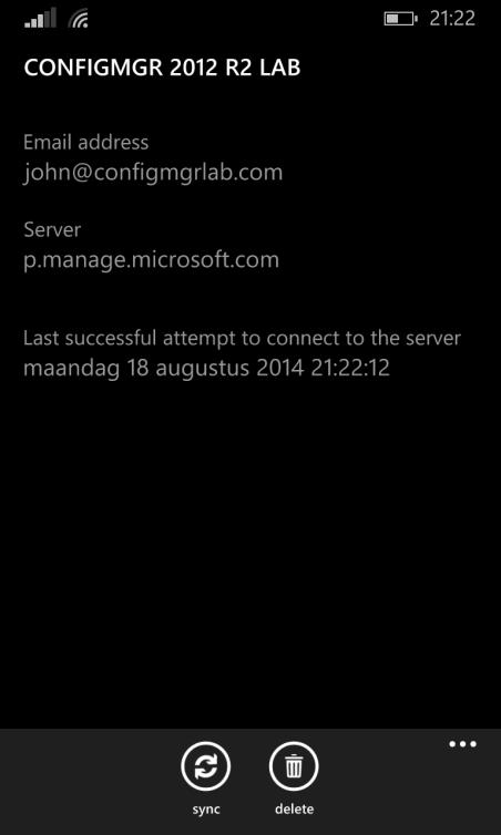 Windows Phone Troubleshooting options: Logging enabled by default Send logfiles via