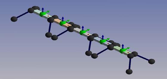 Figure 3 demonstrates the view of the completed floating pontoon breakwater model.