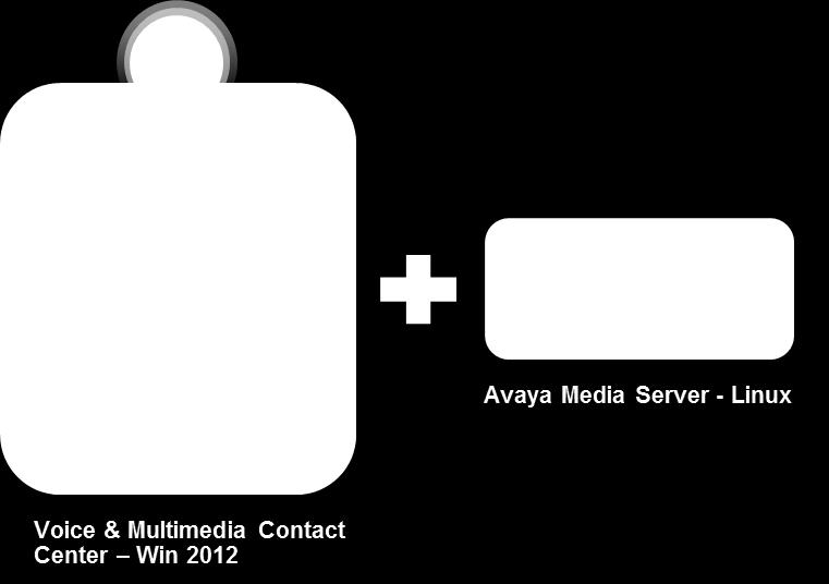 In this example, a high-end server is specified for the Voice and Multimedia contact center. Please refer to the Avaya Aura Contact Center Overview and Specification Release 7.
