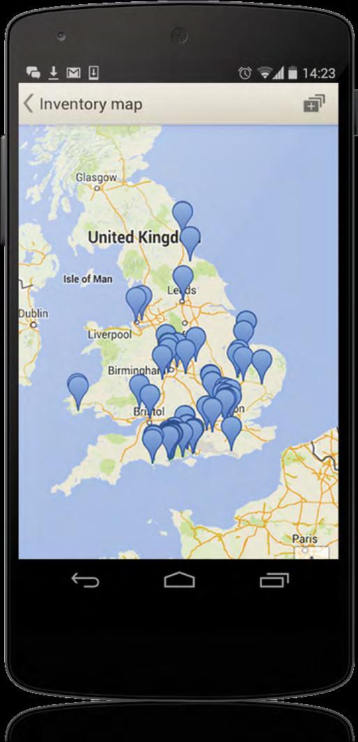WNMS mobile does the following: Lists the availability of networks and devices Marks each device location on a map Registers the devices into WNMS.
