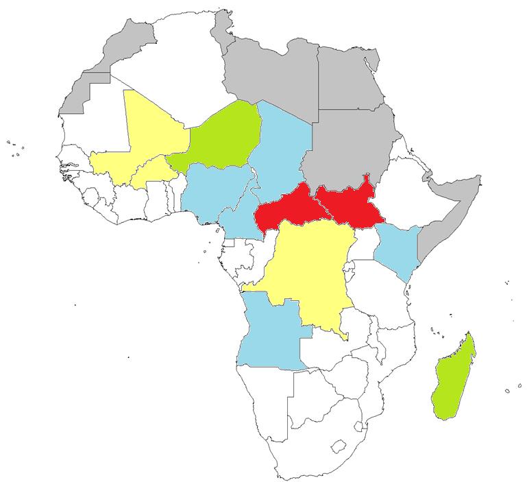 Prioritizing establishment & expansion of environmental surveillance in AFR, 2012-2016 A. Established in 5 out of 7 priority countries Nigeria, Angola, Cameroun, Chad and Madagascar Kenya B.