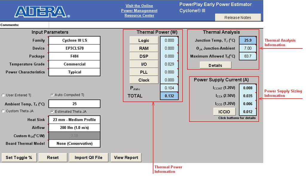 3 18 Chapter 3: Using Cyclone III PowerPlay Early Power Estimator Power Analysis Power Analysis Figure 3 12.