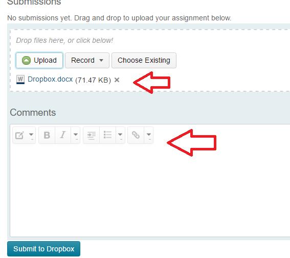 How do I upload a paper? You can do this two ways. From Content: 1. Click on Content on the navbar. 2. Click on the appropriate module where the dropbox is located. 3. Click on the dropbox. 4.