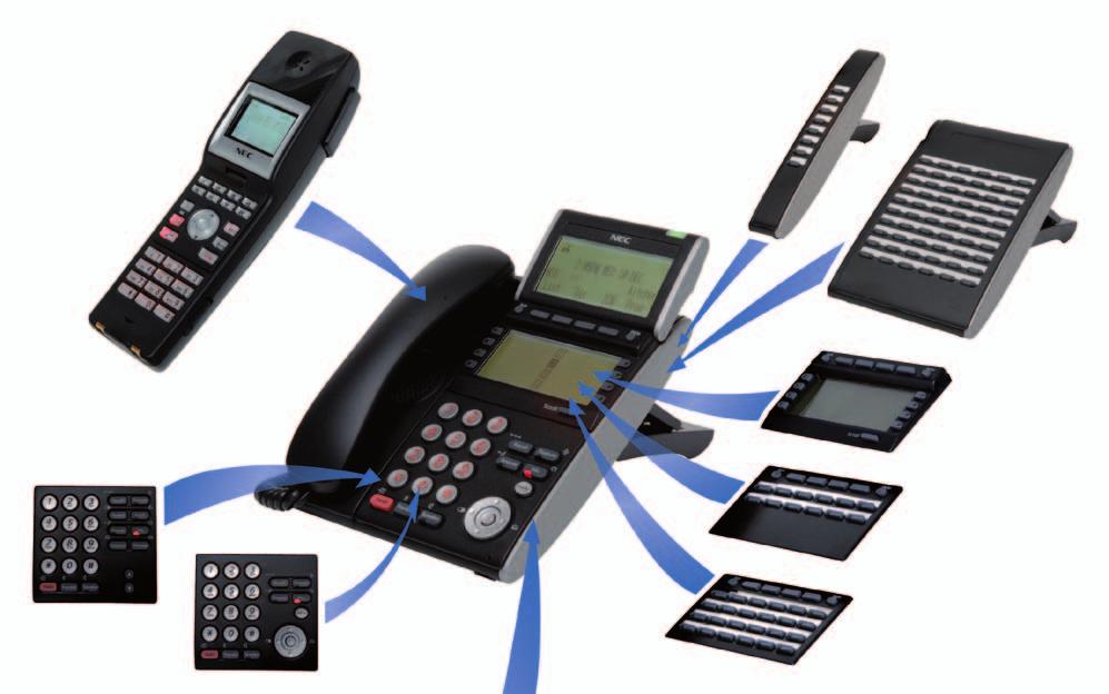 UNIVERGE SV8100 Terminals Unique business terminals and handsets with an interchangeable design UNIVERGE SV8100 terminals and handsets are like no other.