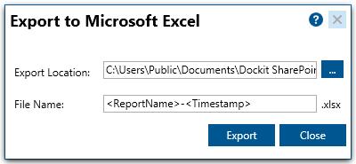 Export Report You can export the generated report in Excel format. For export, click pane in the report window.