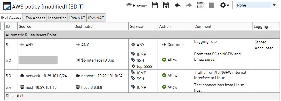 Adding server behind AWS NGFW We want to test that traffic is going through firewall and we are getting logs. For that we add a Linux server behind the NGFW.