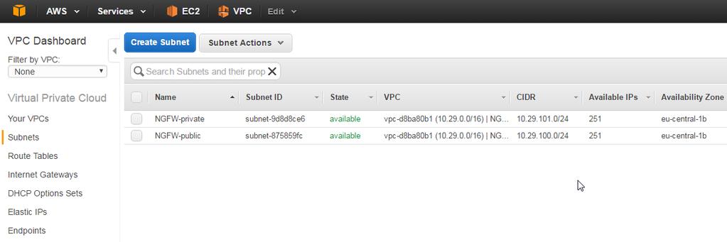 SUBNETS After creating a VPC, you can add one or more subnets in each Availability Zone.