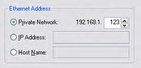 Be sure not to duplicate the address of an existing device. In the preceding example, the address of the EtherNet/IP encoder is 192.168.1.123.