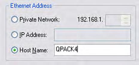 host. In the example below, the host name is QPACK4.