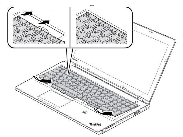 2. Insert the keyboard into the keyboard bezel.