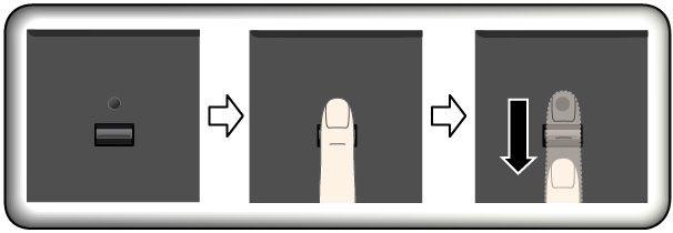 Indicator behavior of the fingerprint reader 1 Off: The fingerprint reader is not ready for tapping. 2 Solid green: The fingerprint reader is ready for tapping.