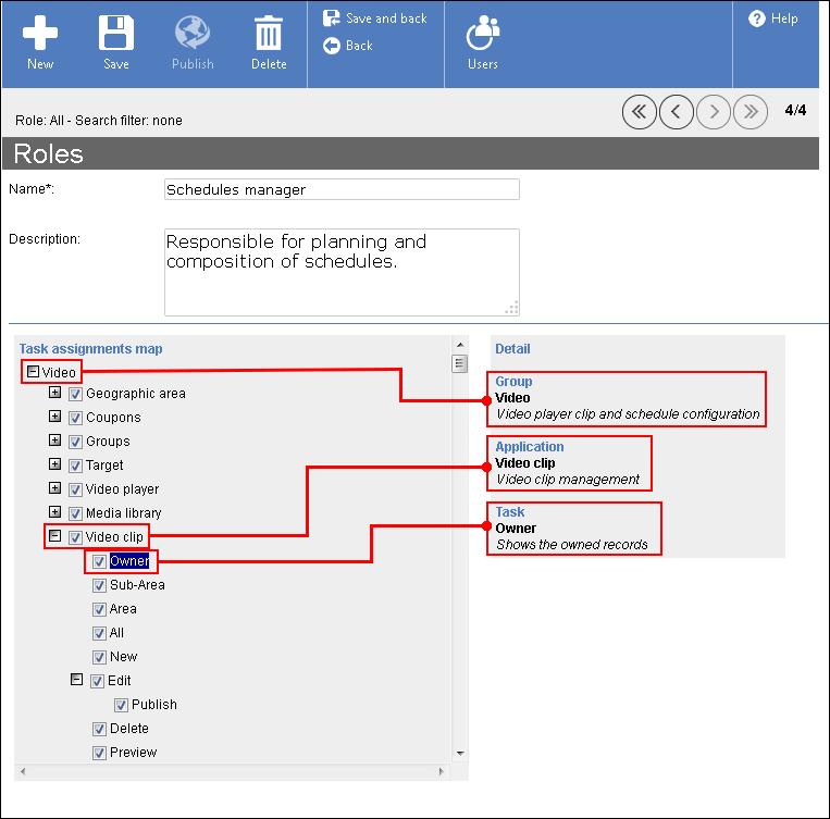 Administration 14 Task assignments map The task assignment map allows to define the role granting system functions.