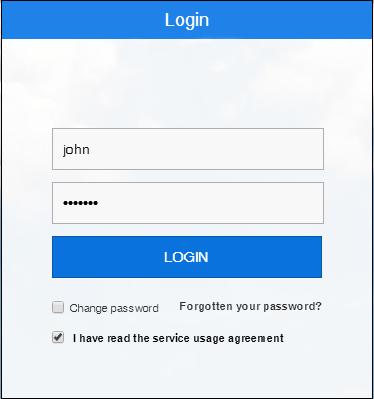 1 Web Signage 1 Overview 1.1 Login To start working with the Web Signage management environment you need an Internet connection and a browser.