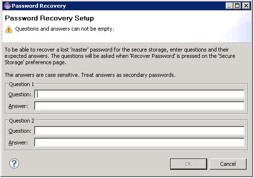 3. Enter 2 security questions and answers (whatever questions you choose are