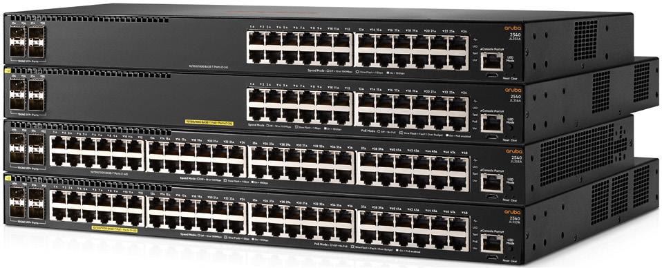 ARUBA 2540 SWITCH SERIES PRODUCT OVERVIEW Designed for the digital workplace, the Aruba 2540 Switch Series is optimized for mobile users.