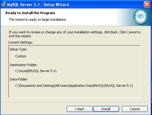 1.2.9 The installer will return back to Setup Wizard screen with new location as Install To. Click Next. Figure 21 1.2.10 The next screen will show the final settings that you have chosen last time before starting with the installation.