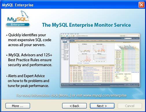 1.2.13 The next screen is for MySQL Enterprise Monitor Service. Click Next. Figure 25 1.2.14 The next window will be the last in the installation process.