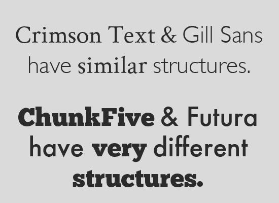 Look at the letterforms side-by-side and see if they share a similar shape or other factor (such as x-height).