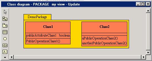 Figure 23: Source UML model Select the Automatic views item in