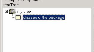Select VgetClasses and enter the element name, for example classes of the package.