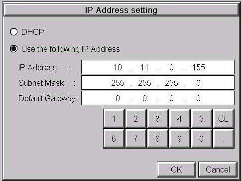hapter - System Setup Screens 0 Setting IP ddress Setting Item No. Function escription omment HP is enabled as the default when this system setup screen is first selected.
