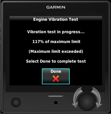 Figure 6-3 Engine Vibration Test Failure Indication 6. If failures are indicated, repeat the test.