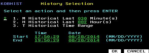 Queues continued The H option for History available from any