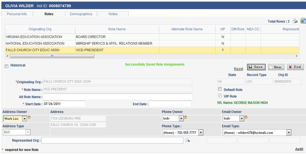 TIP: Rather than select the choice Work Location, enter the work address in the IMS Personal Information page.
