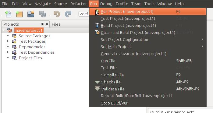 NetBeans directly integrates with the Maven build lifecycle and provides you with a range of options to quickly clean, build, and
