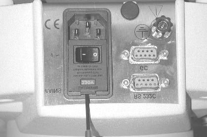 3.3.1 Voltage modification HT300A User manual Ensure that autosampler is not connected to the main power. On the back of the autosampler there is the connection panel, as reported on Figure 3.
