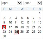 45. In this example click April 16, 2017. 46. Important! The Effective Date MUST be entered. Ensure that this date is correct.