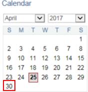 97. Select the Pay End Date. In this example, click April 30, 2017. 98.