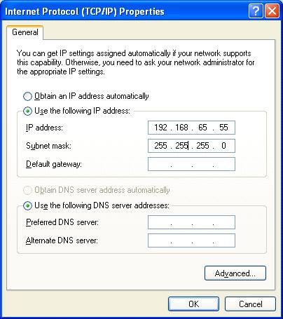 Choose use the following IP address and set the IP address to a static IP