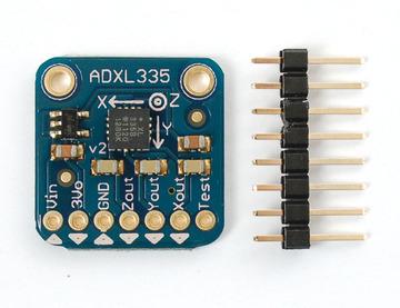 Overview The ADXL33, ADXL326 and ADXL377 are low-power, 3-axis MEMS accelerometer modules with ratiometric analog voltage outputs. The Adafruit Breakout boards for these modules feature on-board 3.