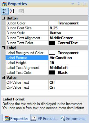 ETAS Tutorial Under "Label Format", replace the character string "%Default" with "Air Condition". The switch now has the correct label. Add the "Value" parameter to the oscilloscope.