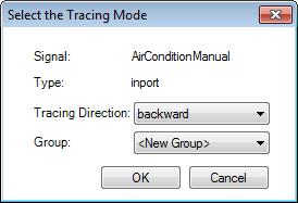 ETAS Tutorial Select "backward" and "<New Group>" and click OK. A new instrument of type "Signal List" opens.