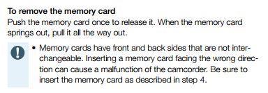 Insert the Memory Card Be sure to