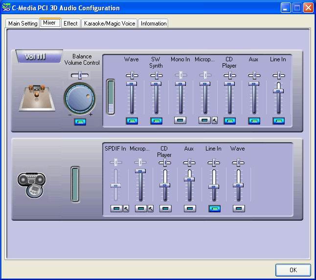 4.3 Mixer/Volume Playback Volume Step 1: Check that the playback devices/sources you want are turned on (in blue color). You can turn others off (it means to mute them).
