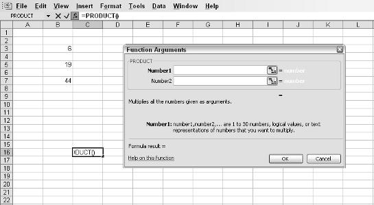 32 Part I: Getting Started with Excel Formulas and Functions Figure 1-18: Using the Insert Function dialog box. Try it out!