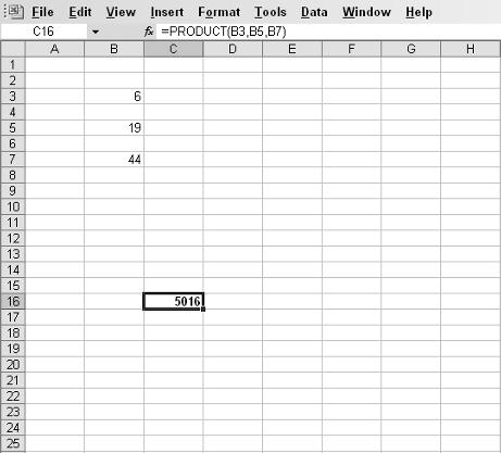 34 Part I: Getting Started with Excel Formulas and Functions Figure 1-21: Completing the function entry. 11.