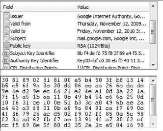 Generating Public and Private Keys 333 Exercise 14.1 (continued) 5. Determine the issuer of the certificate. 6. Determine the validity date of the certificate. 7.