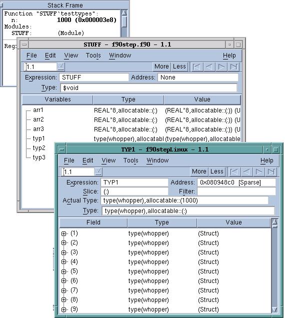 Fortran Modules Window 5 Selecting the Process Window s Tools > Fortran Modules command tells TotalView to display a window containing