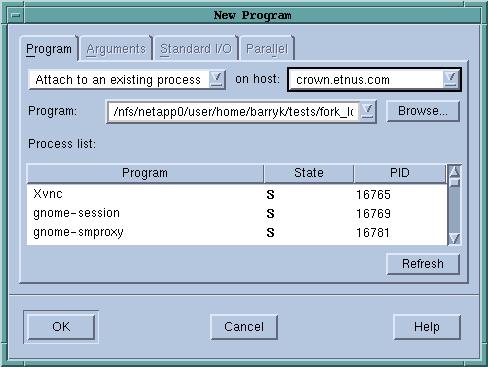 File Menu Commands If the process has children that called execve(), TotalView tries to determine each child s executable.