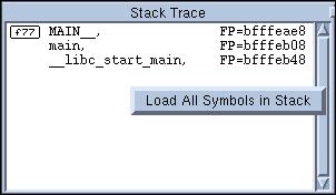 File Menu Commands Load All Symbols in Stack Context Menu Command no symbols Only name libraries on this list if you really need to increase performance.