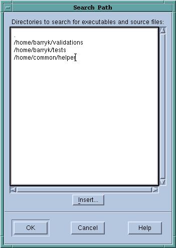 File Menu Commands File > New Program File > Search Path For information, see File > New Program on page 4 in the Root Window section Use this dialog box to set the directories in which TotalView