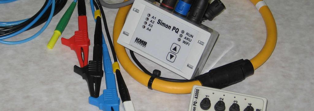 SIMON PQ: - ultracompact, portable power quality analyser Measures 4 Voltage and Current continuously, up to 18 Current