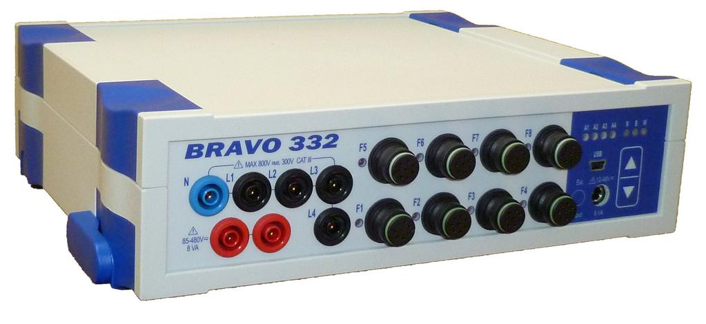 BRAVO: monitors up to 8 feeders simultaneously (multiplexed) continuous 4 U and 4 I, maximum 4 U, 32 I functions,