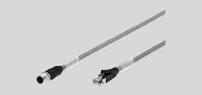 Connecting cable NEBC-D12G4 Connecting cable M12 4-pin D-coded Cable lengths 0.